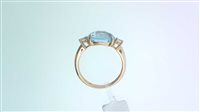 Ringe Sommer Dame Anello Con Pietra in Rosègold Topazio TOP AZZ ZIRC D UZ/C 340 - TOP AZZ ZIRC D UZ/C 340